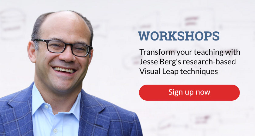Workshops - transform your teaching with Jesse Berg's research-based Visual Leap techniques